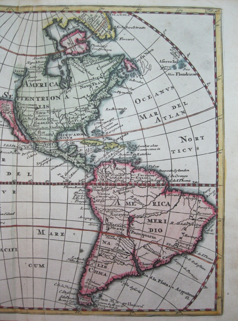 Mapa de América, 1697. P. Clüver